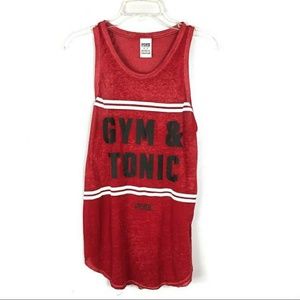 LIKE NEW PINK Victoria’s Secret M Red Gym  Top